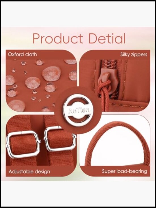 Convertible Backpack Crossbody Bag Oxford Cloth Minimal Chic Commuter Travel main image 4